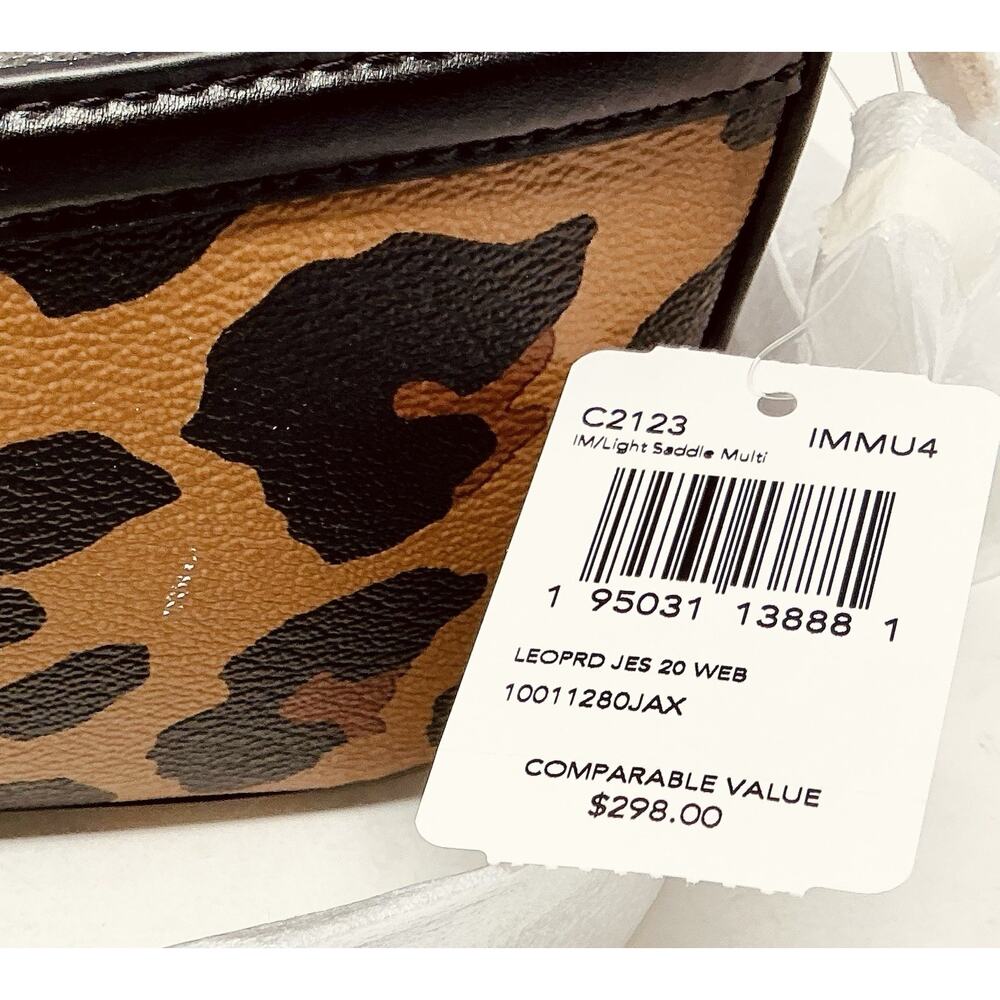 Coach Jamie Jes 20 Crossbody Bag With Leopard Animal Print Authentic NWT - Picture 13 of 14